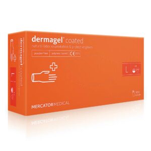 Перчатки латексные Mercator Medical Dermagel Coated - L