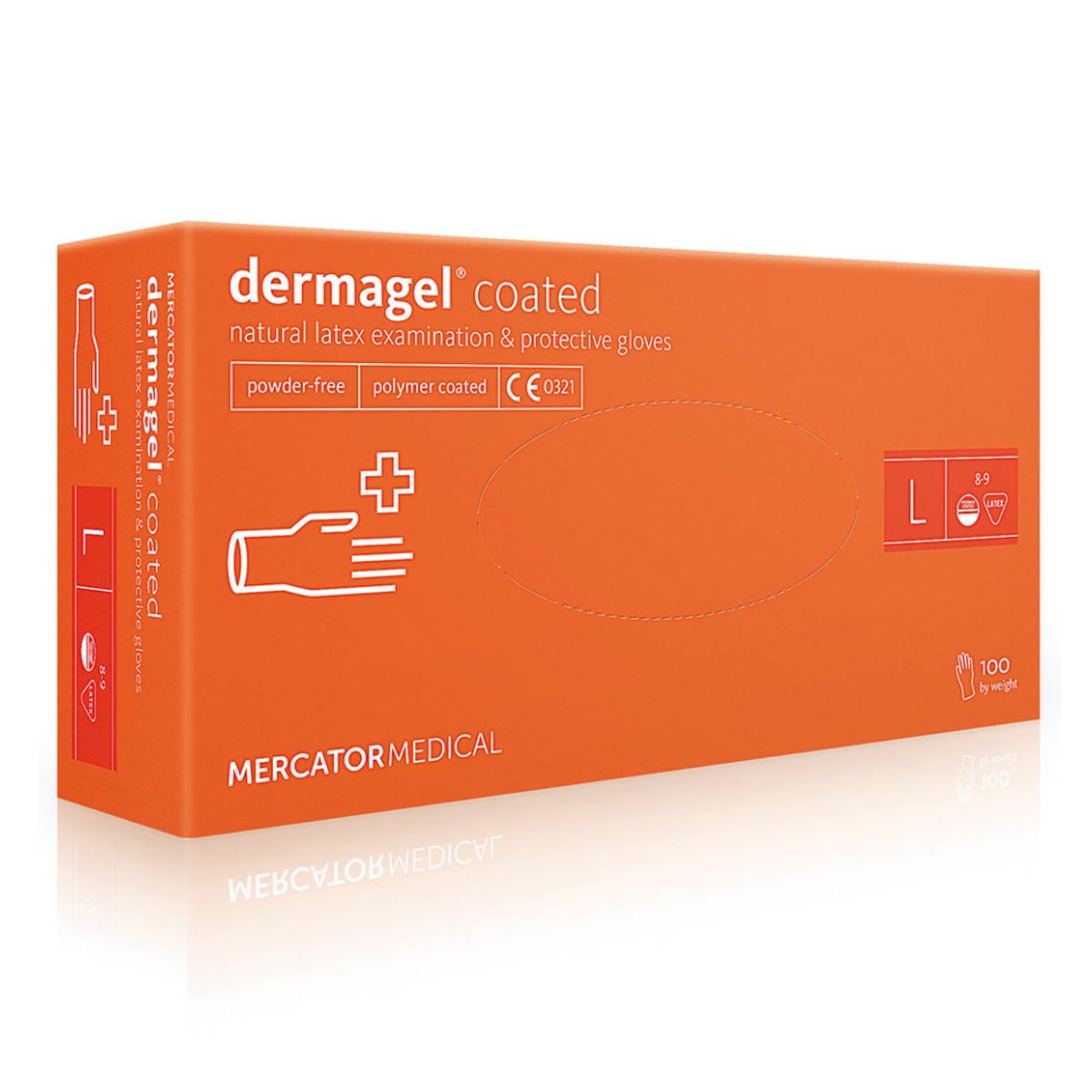 Mercator Medical Dermagel Coated - L Перчатки латексные Mercator Medical Dermagel Coated - L