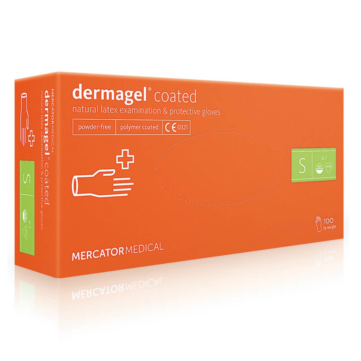 Mercator Medical Dermagel Coated - S Перчатки латексные Mercator Medical Dermagel Coated - S