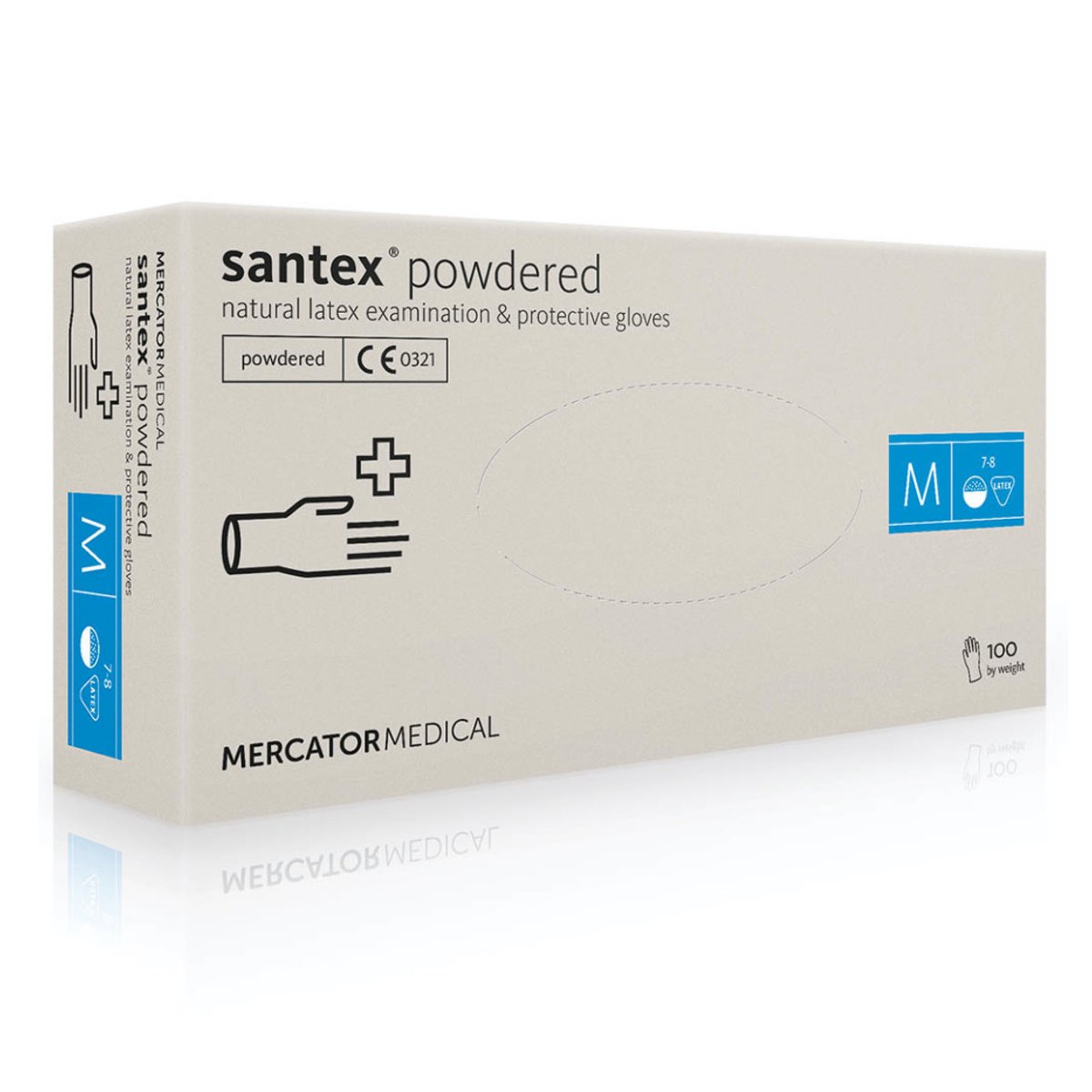 Mercator Medical Santex Powdered - M Перчаткі латексние Mercator Medical Santex Powdered - M