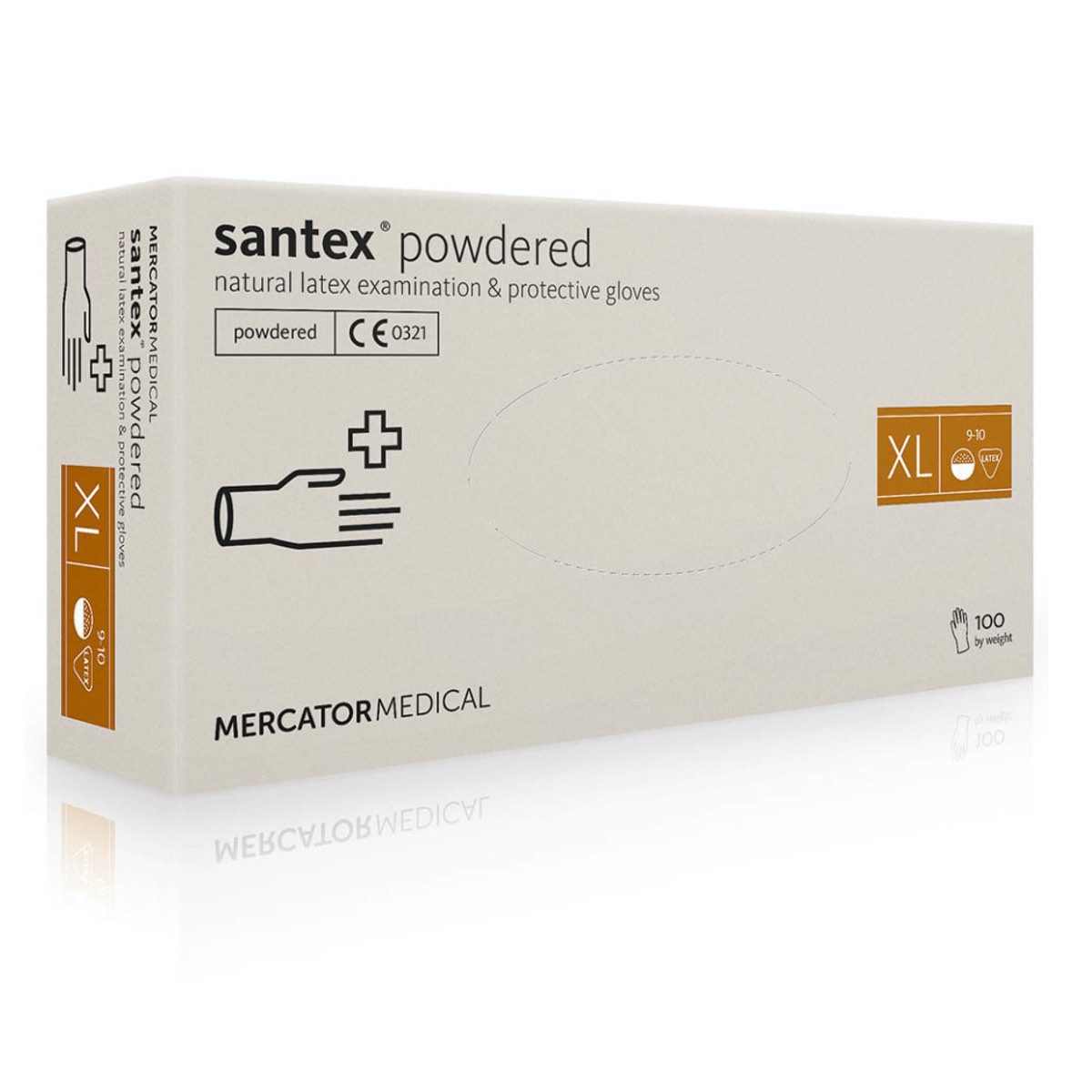 Mercator Medical Santex Powdered - XL Перчатки латексные Mercator Medical Santex Powdered - XL